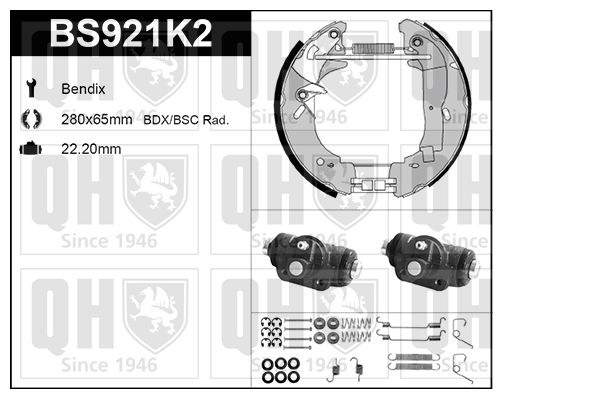 QUINTON HAZELL Bremžu loku komplekts BS921K2